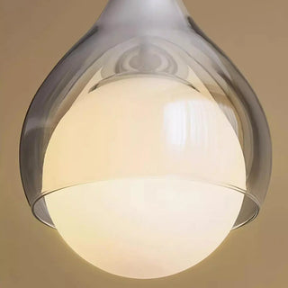 ZOWALA - Modern Bedroom White Glass Teardrop Chrome Pendant Light Image - 6