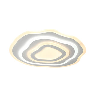 Ultra Thin White Ripple LED Flush Mount Ceiling Light Zawala Image - 6