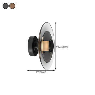 Modern Tiered Design Geometric Glass Wall Sconce Zawala #size