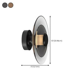 Modern Tiered Design Geometric Glass Wall Sconce Zawala Image - 15