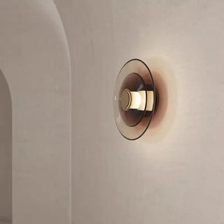 Modern Tiered Design Geometric Glass Wall Sconce Zawala Image - 3