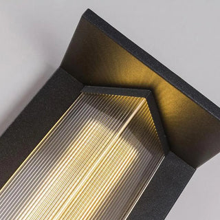 Geometric Modern Black Acrylic Exterior Wall Lamp Zawala Image - 13