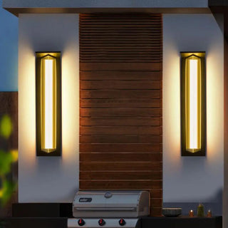 Geometric Modern Black Acrylic Exterior Wall Lamp Zawala Image - 15
