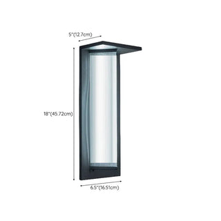 Geometric Modern Black Acrylic Exterior Wall Lamp Zawala Image - 17