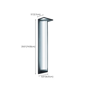 Geometric Modern Black Acrylic Exterior Wall Lamp Zawala Image - 19