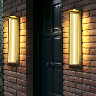 Geometric Modern Black Acrylic Exterior Wall Lamp Zawala Image - 3