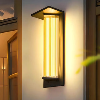Geometric Modern Black Acrylic Exterior Wall Lamp Zawala Image - 4