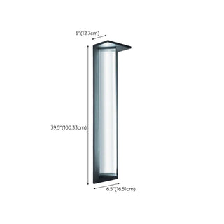 Geometric Modern Black Acrylic Exterior Wall Lamp Zawala Image - 20