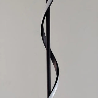Simple LED Twist Black Metal Modern Floor Lamp Zawala Image - 5