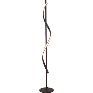 Simple LED Twist Black Metal Modern Floor Lamp Zawala Image - 8