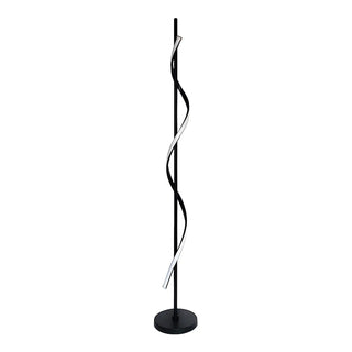 Simple LED Twist Black Metal Modern Floor Lamp Zawala Image - 9
