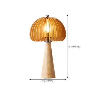 ZOWALA - Modern Wood Veneer Table Lamp #size