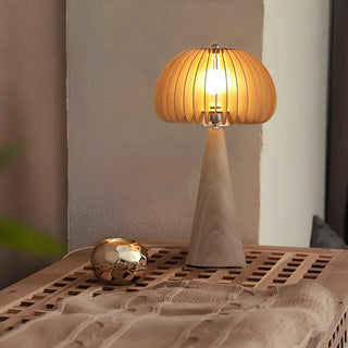 ZOWALA - Modern Wood Veneer Table Lamp Image - 3