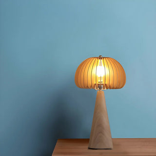 ZOWALA - Modern Wood Veneer Table Lamp Image - 4