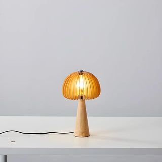 ZOWALA - Modern Wood Veneer Table Lamp Image - 5