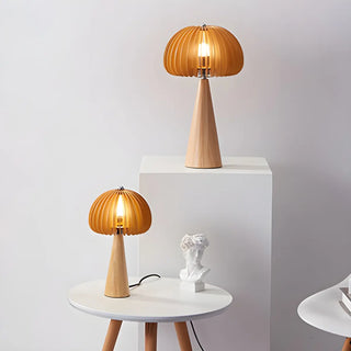 ZOWALA - Modern Wood Veneer Table Lamp Image - 6