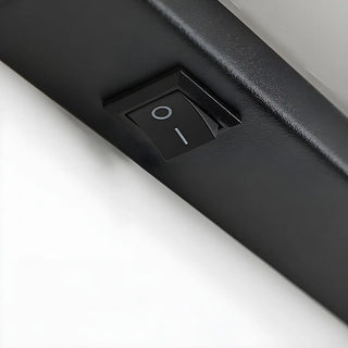 Black Modern Linear Metal Mirror Vanity LED Light Zawala Image - 16
