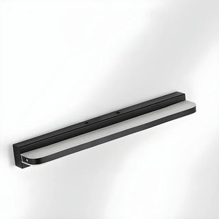 Black Modern Linear Metal Mirror Vanity LED Light Zawala Image - 12