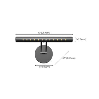 Adjustable USB Powered Black LED Vanity Mirror Light Zawala #size