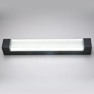 ZOWALA - Modern Vertical Outdoor Ribbed Glass Wall Sconce Image - 10