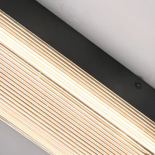 ZOWALA - Modern Vertical Outdoor Ribbed Glass Wall Sconce Image - 11