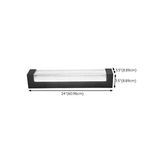 ZOWALA - Modern Vertical Outdoor Ribbed Glass Wall Sconce Image - 15