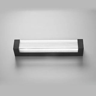 ZOWALA - Modern Vertical Outdoor Ribbed Glass Wall Sconce Image - 8