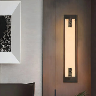 ZOWALA - Modern Vertical Stone LED Wall Sconce Image - 1
