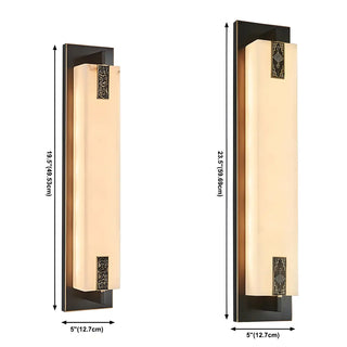 ZOWALA - Modern Vertical Stone LED Wall Sconce #size