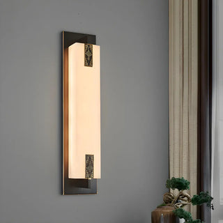 ZOWALA - Modern Vertical Stone LED Wall Sconce Image - 2