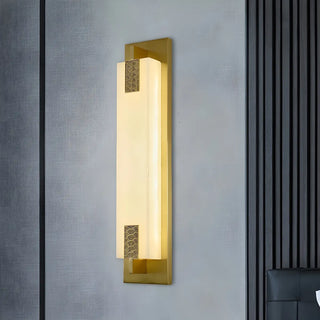 ZOWALA - Modern Vertical Stone LED Wall Sconce Image - 3