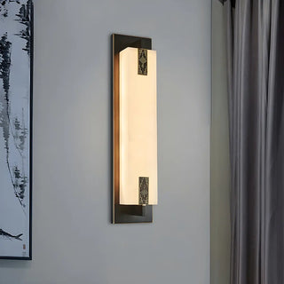 ZOWALA - Modern Vertical Stone LED Wall Sconce Image - 4