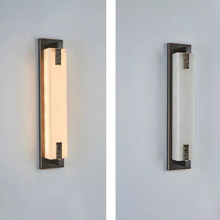 ZOWALA - Modern Vertical Stone LED Wall Sconce Image - 6