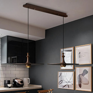 ZOWALA - Minimalist Dining Room Black Disc UFO Pendant Light Image - 1