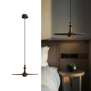 ZOWALA - Minimalist Dining Room Black Disc UFO Pendant Light Image - 10