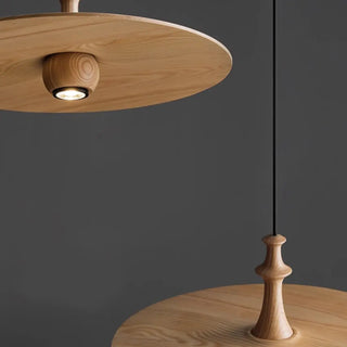 ZOWALA - Minimalist Dining Room Black Disc UFO Pendant Light Image - 11