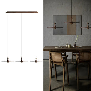 ZOWALA - Minimalist Dining Room Black Disc UFO Pendant Light Image - 12