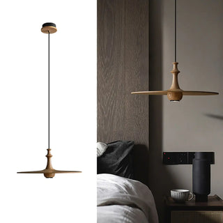 ZOWALA - Minimalist Dining Room Black Disc UFO Pendant Light Image - 14