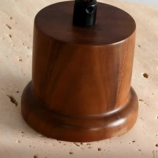 ZOWALA - Modern Dome Walnut Stone Dining Room Pendant Light Image - 12