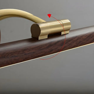 Rotatable Modern Linear Walnut Metal Vanity Light Zowala Image - 10