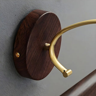 Rotatable Modern Linear Walnut Metal Vanity Light Zowala Image - 11