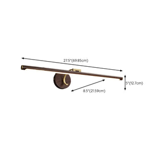 Rotatable Modern Linear Walnut Metal Vanity Light Zowala Image - 14