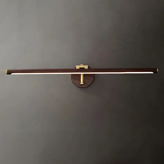Rotatable Modern Linear Walnut Metal Vanity Light Zowala Image - 4