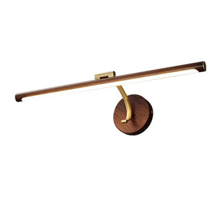 Rotatable Modern Linear Walnut Metal Vanity Light Zowala Image - 9