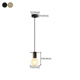 ZOWALA - Modern Unique Bedroom Metal Geometric Pendant Light #size