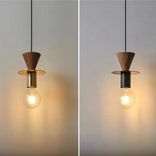 ZOWALA - Modern Unique Bedroom Metal Geometric Pendant Light Image - 2