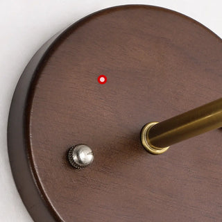 Modern Walnut Wood Ribbed Glass Globe Wall Sconce Zawala Image - 10