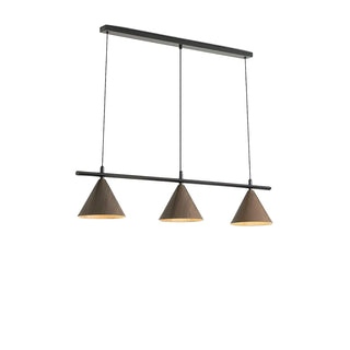 ZOWALA - Modern Dining Room Metal Wood Color Cone Pendant Light Image - 11