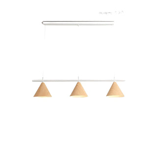 ZOWALA - Modern Dining Room Metal Wood Color Cone Pendant Light Image - 13