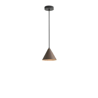 ZOWALA - Modern Dining Room Metal Wood Color Cone Pendant Light Image - 4
